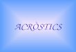 acrostics