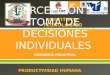 PERCEPCIÓN Y TOMA DE DECISIONES INDIVIDUALES