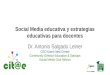Social media educativa y estrategias educativas para docentes