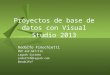 Proyectos de Base de Datos con Visual Studio 2013