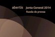 Presentación Rueda de Prensa Junta General de Accionistas Abertis 2014