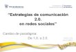 Webinar de estrategias de comunicación 2.0 en redes sociales