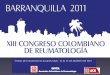 XIII Congreso Colombiano de Reumatologia/XIII Colombian Congress of Rheumatology