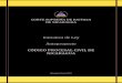 Iniciativa de ley anteproyecto codigo procesal civil de nicaragua enero 2012