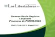 Registro calificado Programa Psicología Los Libertadores