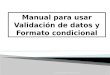 Manual para usar validación de datos y formato