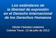 Presentación: Héctor Faúndez Ledezma, Derechos Humanos