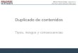 Webcongress valencia 2011   duplicado de contenidos