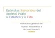 Epistola pastorales timoteo_tito