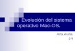 Evolución del sistema operativo mac os