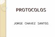 PROTOCOLOS JORGE CHAVEZ SANTOS. INTRODUCCION Protocolo es un conjunto de reglas establecidas entre dos dispositivos para permitir la comunicación entre