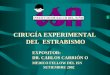 CIRUGÍA EXPERIMENTAL DEL ESTRABISMO EXPOSITOR: DR. CARLOS CARRIÓN O MEDICO FELLOW DEL ISN SETIEMBRE 2002 CIRUGÍA EXPERIMENTAL DEL ESTRABISMO EXPOSITOR: