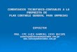 COMENTARIOS TRIBUTARIO–CONTABLES A LA PROPUESTA DE PLAN CONTABLE GENERAL PARA EMPRESAS EXPOSITOR MAG. CPC LUIS GABRIEL CAYO QUISPE consultas@luiscayoasociados.com.pe