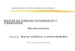 UNIVERSIDAD COMPLUTENSE DE MADRID MÁSTER EN CIENCIAS ACTUARIALES Y FINANCIERAS Microeconomía Tema 6 : Bienes públicos y externalidades Prof. Juan Gabriel