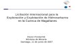 Licitación Internacional para la Exploración y Explotación de Hidrocarburos en la Cuenca de Magallanes Karen Poniachik Ministra de Minería Santiago, 11