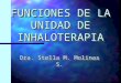 FUNCIONES DE LA UNIDAD DE INHALOTERAPIA Dra. Stella M. Molinas S