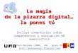 La magia de la pizarra digital… la pones tú Pere Marquès (2008). UAB - grupo DIM  Incluye comentarios sobre competencias