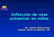 Infección de vías urinarias en niños Dra. Mirella Vázquez Rivera Consulta externa de pediatría, INP Consulta externa de pediatría, INP