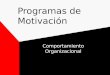 Programas de Motivación Comportamiento Organizacional