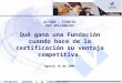 ICONTEC Pasaporte mundial a la competitividad ACTUAR – ICONTEC RED SOLIDARIOS Qué gana una Fundación cuando hace de la certificación su ventaja competitiva
