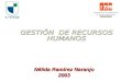 Nélida Ramírez Naranjo 2003. 1 EL FLUJO DE RECURSOS HUMANOS (DE LA OBTENCIÓN A LA DESVINCULACIÓN) PLANIFICACIÓN CARRERA DESVINCULACIÓN DESARROLLO RECLUTAMIENTO