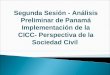 Segunda Sesión - Análisis Preliminar de Panamá Implementación de la CICC- Perspectiva de la Sociedad Civil
