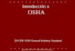 Introducción a OSHA 29 CFR 1910 General Industry Standard