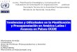 Tendencias y Dificultades en la Planificación y Presupuestación en América Latina / Avances en Países OCDE Curso: Planificación Estratégica y Construcción