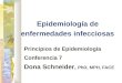Epidemiología de enfermedades infecciosas Principios de Epidemiología Conferencia 7 Dona Schneider, PhD, MPH, FACE