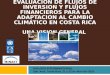 EVALUACION DE FLUJOS DE INVERSION Y FLUJOS FINANCIEROS PARA LA ADAPTACION AL CAMBIO CLIMÁTICO EN COSTA RICA UNA VISION GENERAL DIÁLOGO INTERMINISTERIAL