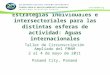 Estrategias individuales e intersectoriales para las distintas esferas de actividad: Aguas internacionales Taller de Circunscripción Ampliado del FMAM