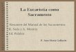 La Eucaristía como Sacramento Resumen del Manual de los Sacramentos R. Sada y A. Monroy Ed. Palabra P. Juan María Gallardo