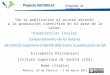 Programa de formación Experiencias locales Comportamiento de los autores del Istituto Superiore di Sanità (ISS) sobre la publicación en AA Elisabetta Poltronieri
