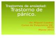 Trastornos de ansiedad: Trastorno de pánico. Dr. Miguel Cuadra. Curso de Psiquiatría ME-4016 Marzo 2011