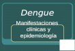 Dengue Manifestaciones clínicas y epidemiología. Virus del Dengue El dengue es la principal enfermedad infecciosa emergente y endémica de países tropicales