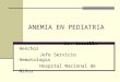 ANEMIA EN PEDIATRIA Dr. Carrillo Henchoz Jefe Servicio Hematología Hospital Nacional de Niños