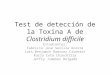 Test de detección de la Toxina A de Clostridium difficile Estudiantes: Fabricio José Sevilla Acosta Luis Benjamín Ramírez Cisneros Karla Coto Chinchilla