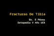 Fracturas De Tibia Dr. E Pérez Ortopedia V Año UCR