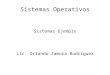 Sistemas Operativos Sistemas Ejemplo Lic. Orlando Zamora Rodríguez