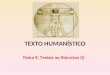 TEXTO HUMANÍSTICO Tema 9. Textos no literarios (I)
