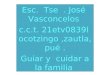 Esc. Tse. José Vasconcelos c.c.t. 21etv0839l ocotzingo,zautla, pué. Guiar y cuidar a la familia