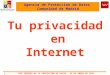 DÍA EUROPEO DE LA PROTECCIÓN DE DATOS – 28 DE ENERO DE 2011 Agencia de Protección de Datos Comunidad de Madrid 1 Tu privacidad en Internet