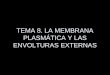 TEMA 8. LA MEMBRANA PLASMÁTICA Y LAS ENVOLTURAS EXTERNAS