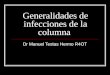 Generalidades de infecciones de la columna Dr Manuel Testas Hermo R4OT