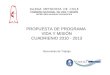 PROPUESTA DE PROGRAMA VIDA Y MISIÓN CUADRIENIO 2010 - 2013 Documento de Trabajo IGLESIA METODISTA DE CHILE COMISIÓN NACIONAL DE VIDA Y MISIÓN SECRETARIA