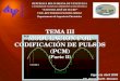 TEMA III MODULACION POR CODIFICACIÓN DE PULSOS (PCM) (Parte II) REPÚBLICA BOLIVARIANA DE VENEZUELA UNIVERSIDAD NACIONAL EXPERIMENTAL POLITÉCNICA ANTONIO