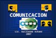 COMUNICACION Lic. Guillermo Schaer 2007. ¿Qué es la comunicación? La comunicación es la manera en que las personas se relacionan entre sí. Es la transferencia