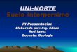 UNI-NORTE Suelo-Interpersimo III Presentacion Elaborado por: Ing. Edson Rodriguez Docente: Geologia