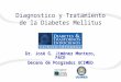 Diagnostico y Tratamiento de la Diabetes Mellitus Dr. Josè G. Jimènez Montero, FACE Decano de Posgrados UCIMED