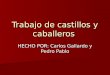 Trabajo de castillos y caballeros HECHO POR: Carlos Gallardo y Pedro Pablo